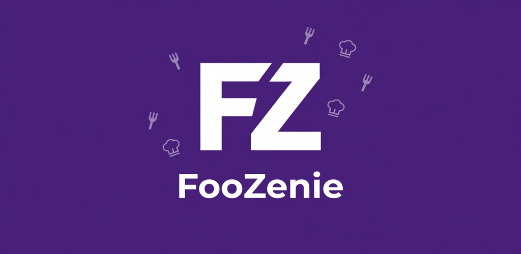 FooZenie app branding with cooking icons